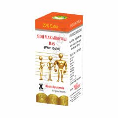 Basic Ayurveda Sidh Makardhwaj Ras with Gold