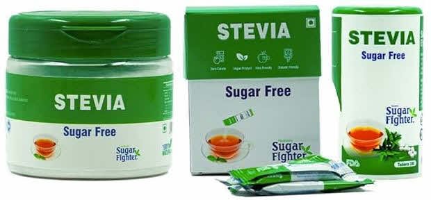 Nutrizo's Combo Pack of Sugar Fighter Stevia 20 Sachets and Powder 100gm