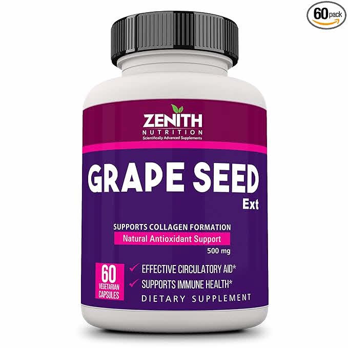 Zenith Nutrition Grape Seed Extract 500mg Capsule