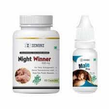 Zenonz Combo Pack of Night Winner 500mg, 60 Capsules & Male Pro 15ml