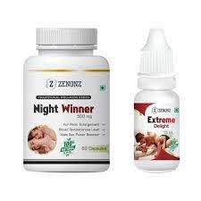 Zenonz Combo Pack of Night Winner 60 Capsules & Extreme Delight 15ml